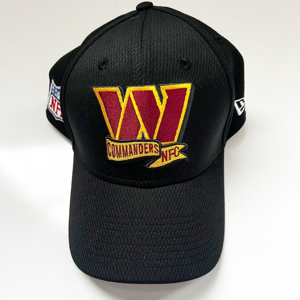 Washington Commanders NFL New Era Cap Hat Black 39THIRTY Medium Large NWOT